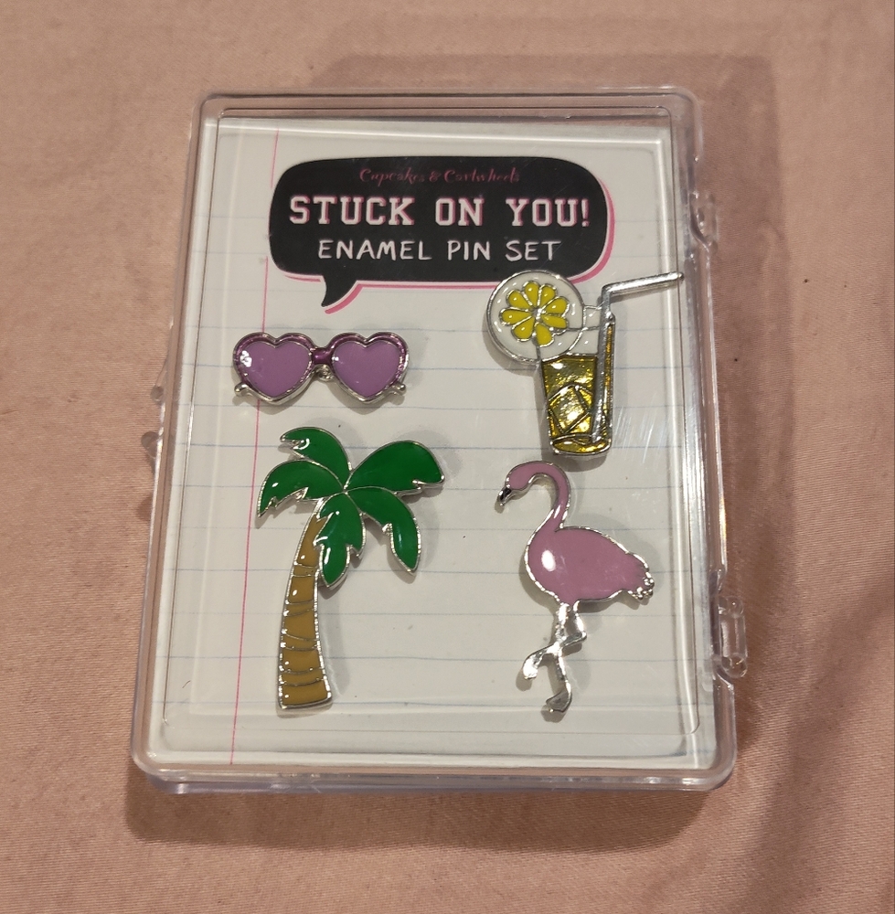 NWT! Cupcakes & Cartwheels Enamel Pin Set